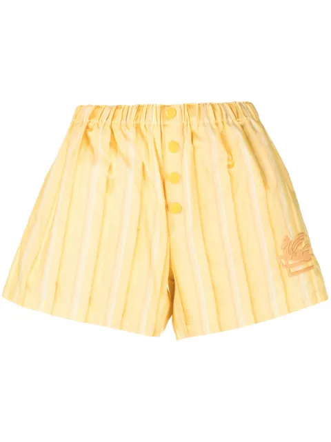 ETRO embroidered logo striped shorts