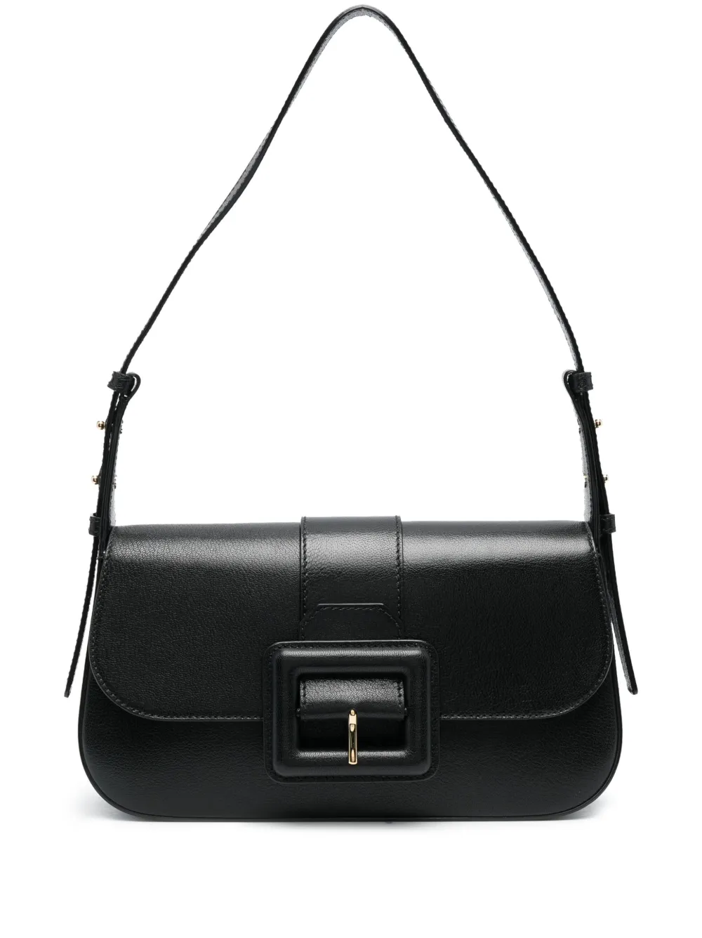 Bally Buckle-detail Leather Shoulder Bag In Schwarz