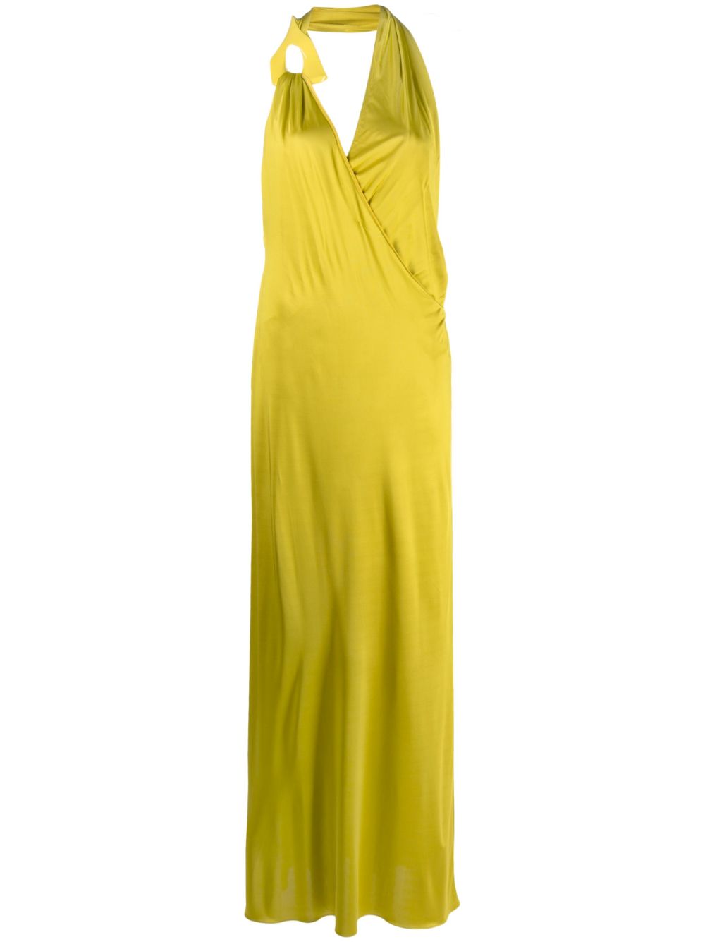 draped halterneck maxi dress