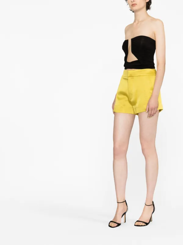 Yellow discount satin shorts