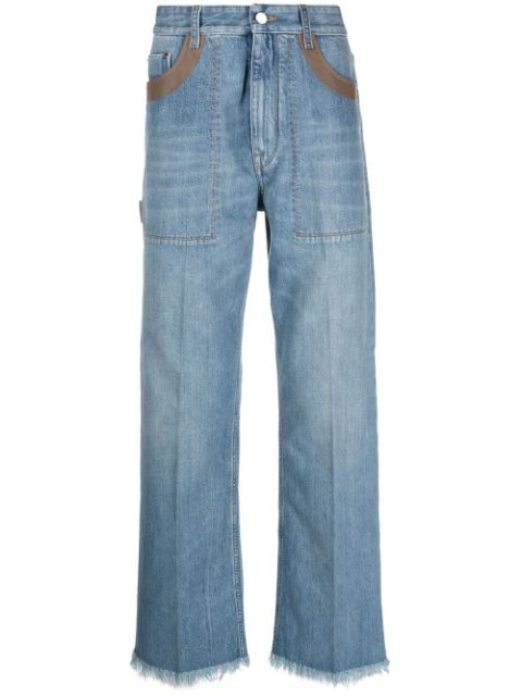 FENDI straight-jeans med kontrastdetalj 