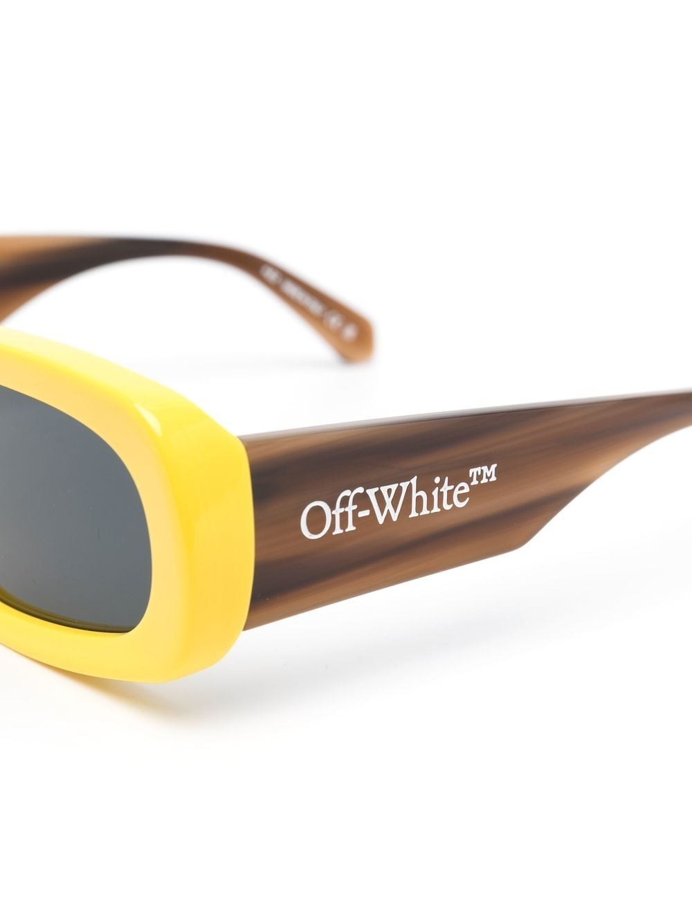 Shop Off-white Square-frame Tinted Sunglasses In Yellow