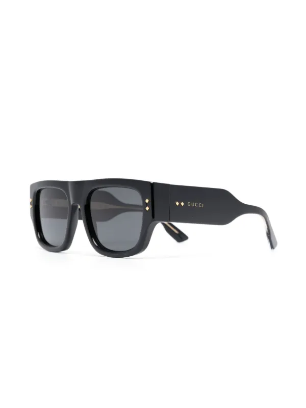 stud square frame sunglasses