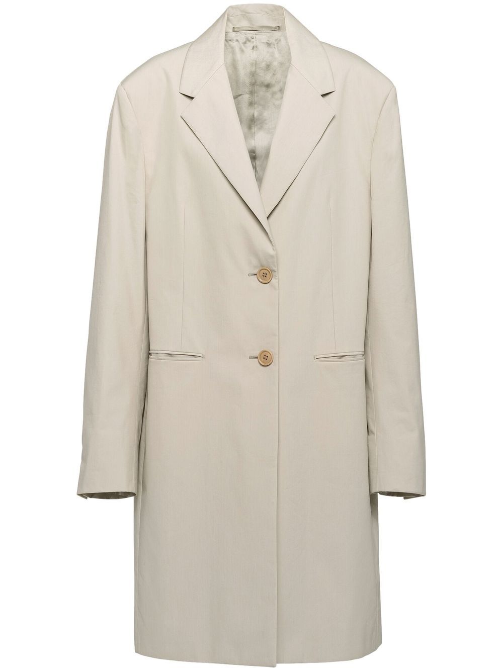 PRADA SINGLE-BREASTED COTTON COAT