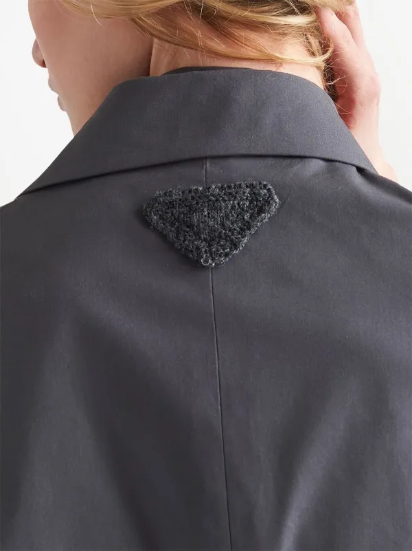 【プラダ・PRADA】Singled-breasted coat Arquecollar Prada Single-Breasted Coat In Black | Editorialist
