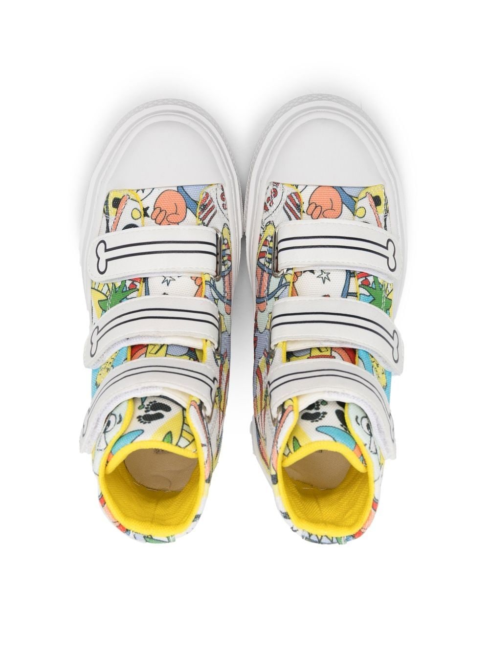 Shop Stella Mccartney Graphic-print Touch-strap Sneakers In White