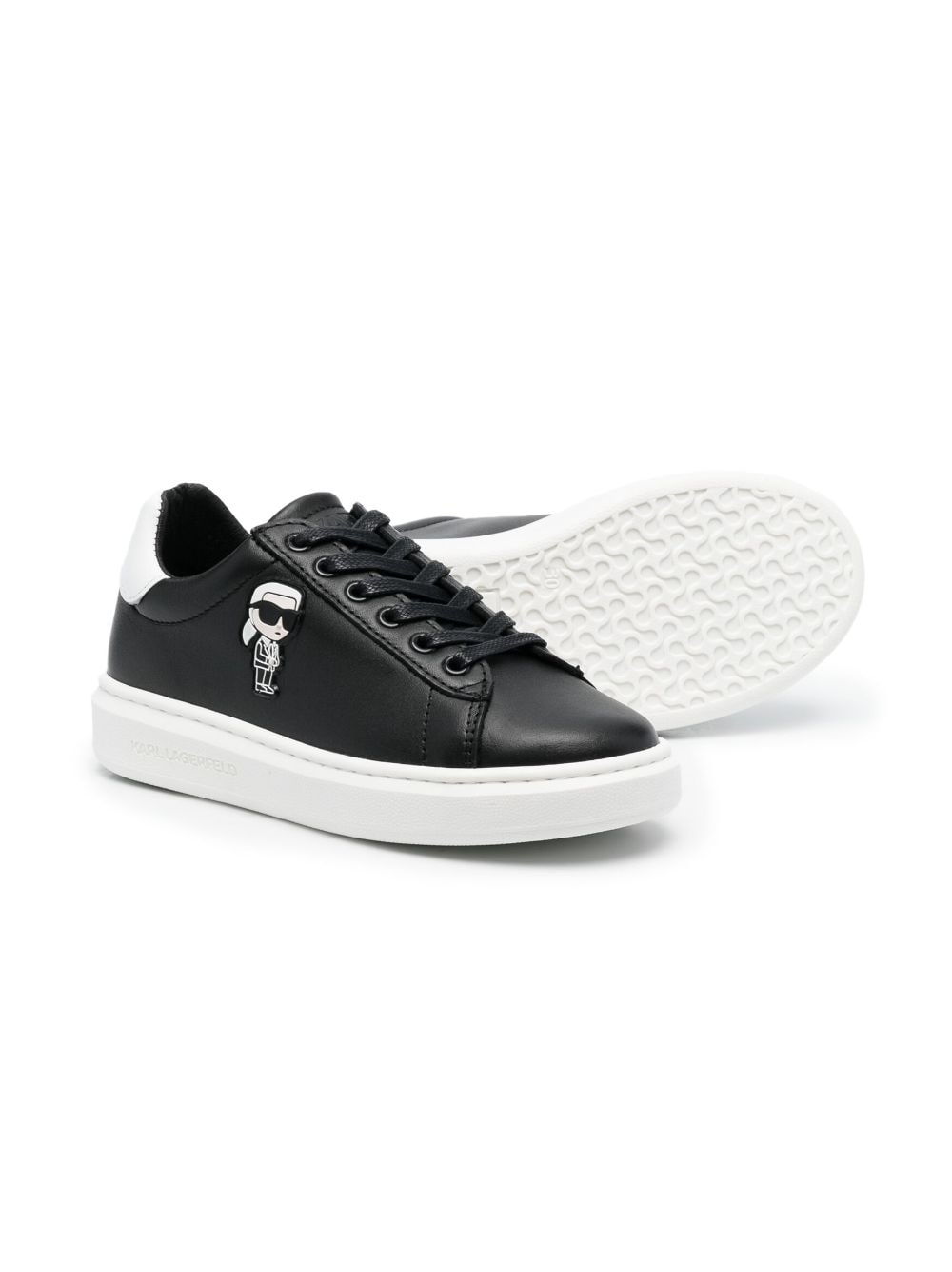 Image 2 of Karl Lagerfeld Kids logo-patch low-top sneakers