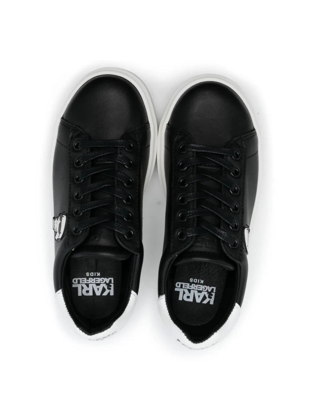 Shop Karl Lagerfeld Logo-patch Low-top Sneakers In Black