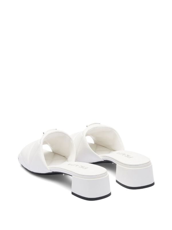 White store prada mules