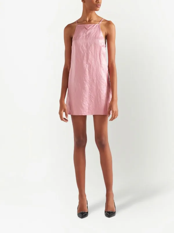 ワンピース Prada Pink silk dress Prada Satin Mini Dress | Pink | FARFETCH