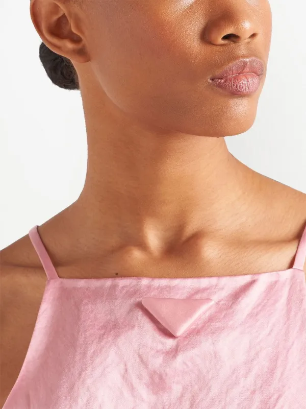 Prada Satin Mini Dress | Pink | FARFETCH