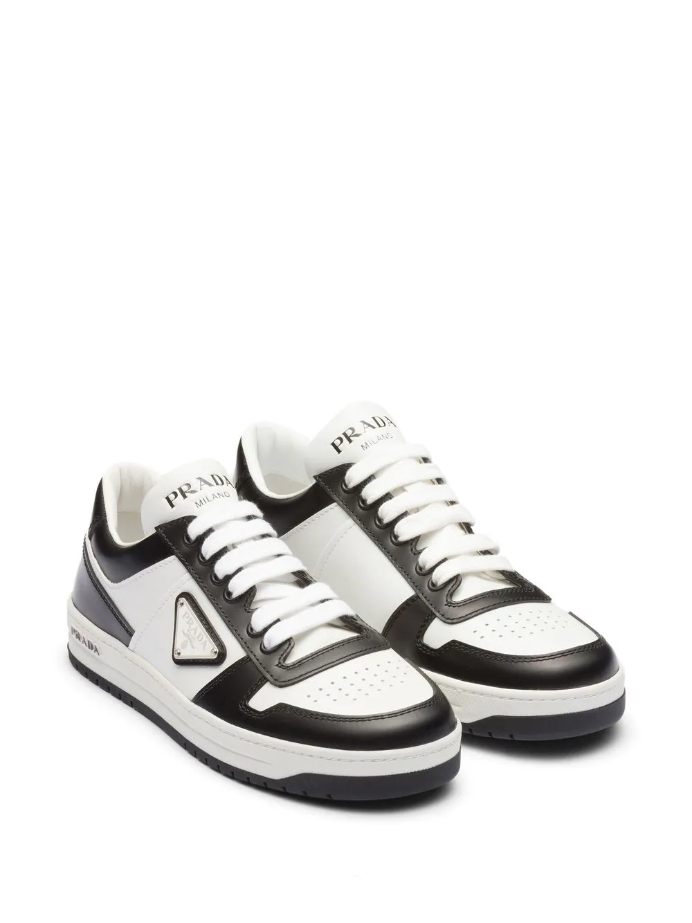 Prada Downtown Leather Sneakers - Farfetch