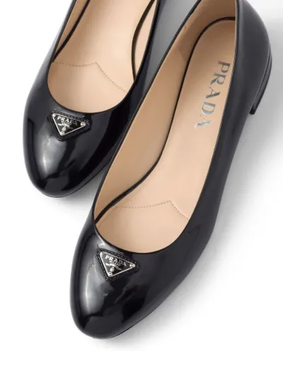 prada black flat shoes