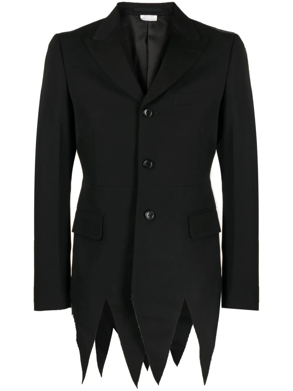 CDG cut-out detail tailored blazer - Nero