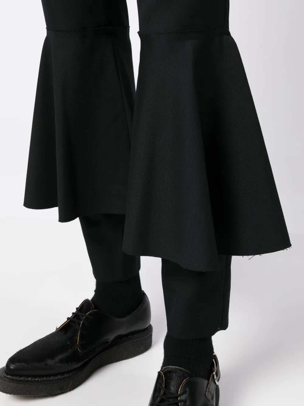 Shop Cdg Flared-leg Tailored Trousers