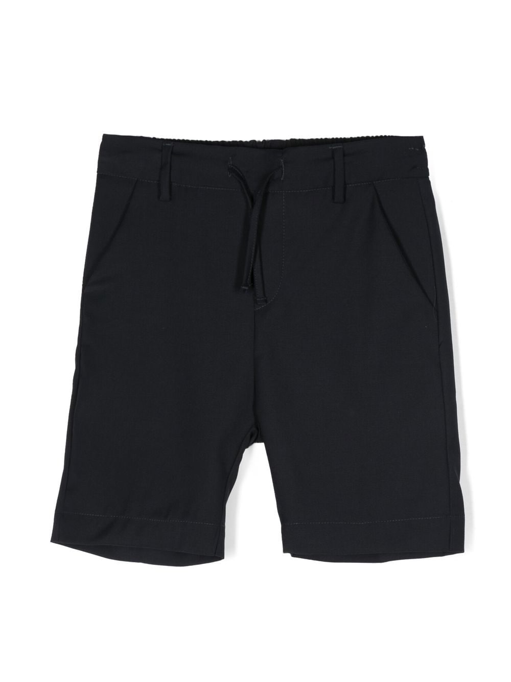 PAOLO PECORA SOLID COLOUR DRAWSTRING-FASTENING SHORTS