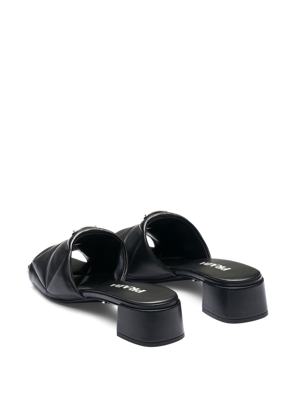 Prada 45mm triangle-logo Leather Sandals - Farfetch