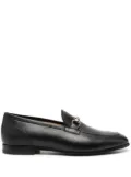 Scarosso buckle-detail leather loafers - Black