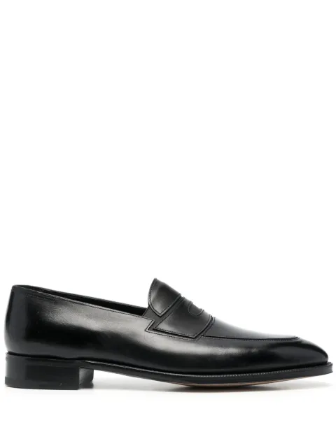 John Lobb almond-toe detail loafers