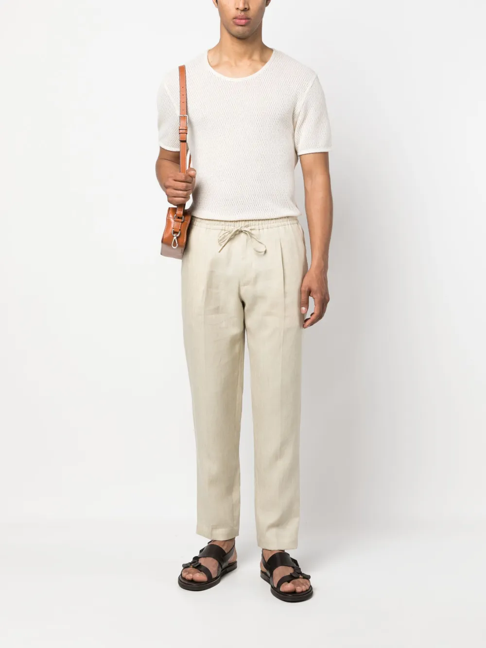 Briglia 1949 Broek met trekkoordtaille - Beige