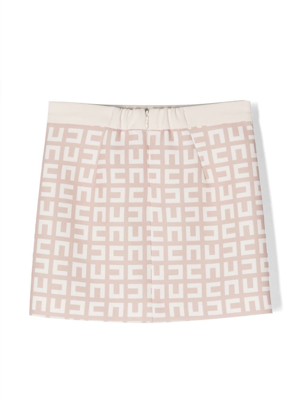 Elisabetta Franchi La Mia Bambina Rok met all-over monogram - Beige