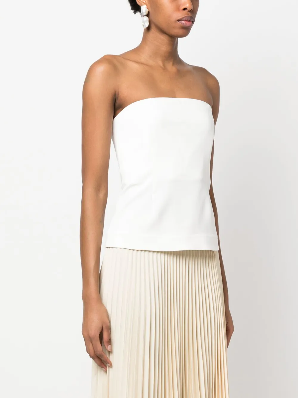 Strapless Crepe Pocket Top