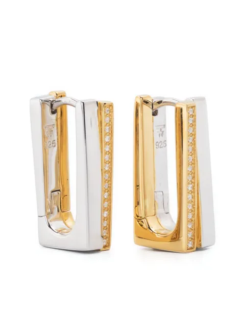 Tom Wood arracadas Step Hoops Duo CZ