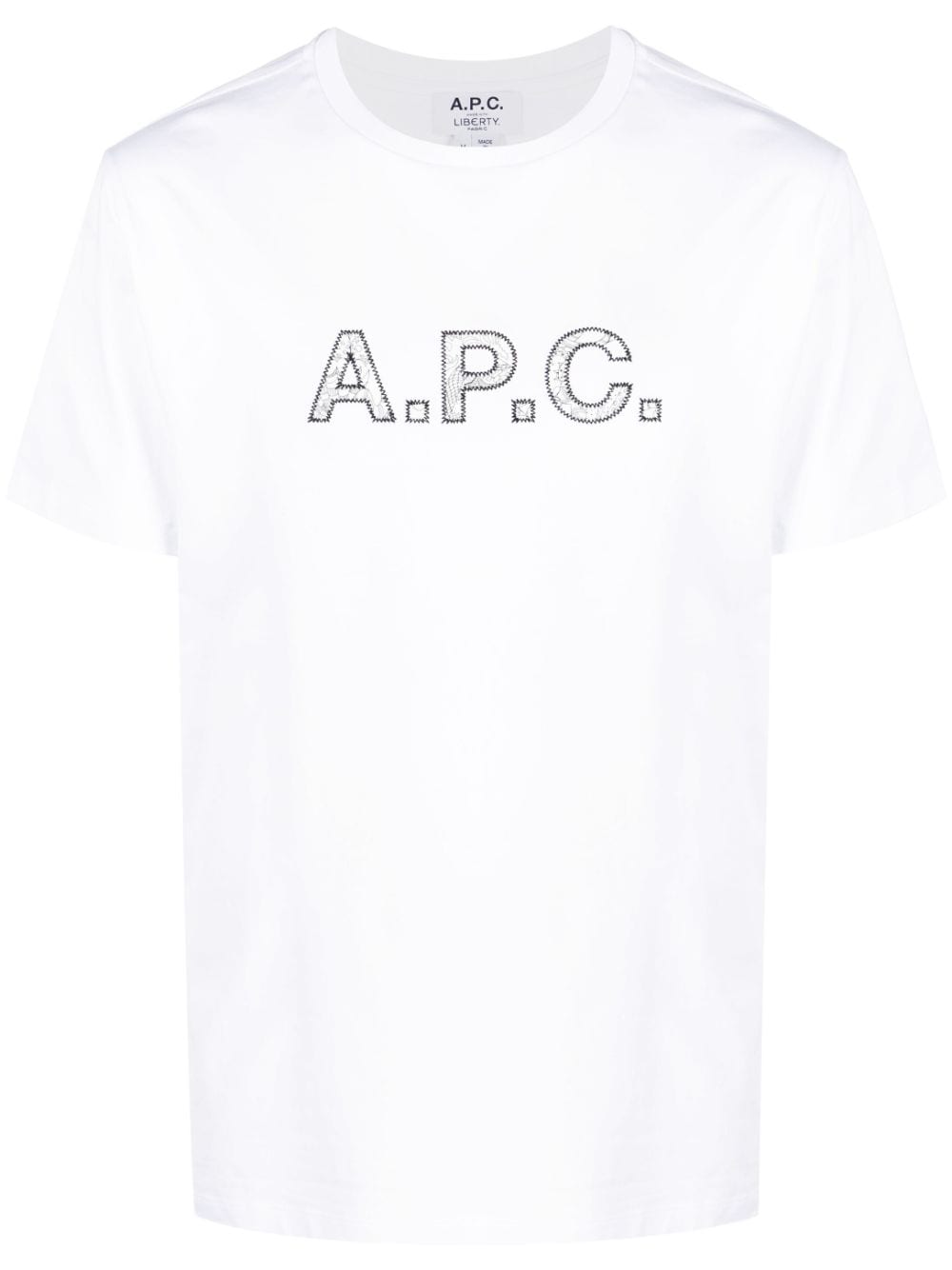 Apc Logo-print Cotton T-shirt In Bianco