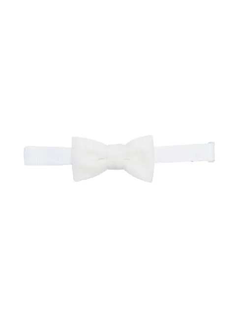 Paolo Pecora Kids ribbed band bow tie
