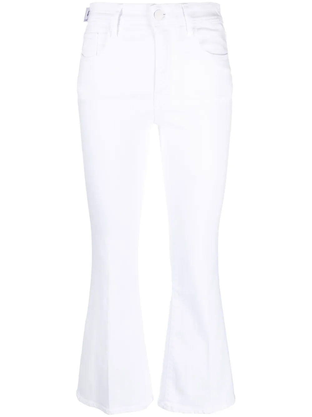 Jacob Cohen Kate Crop Frayed-hem Jeans In White