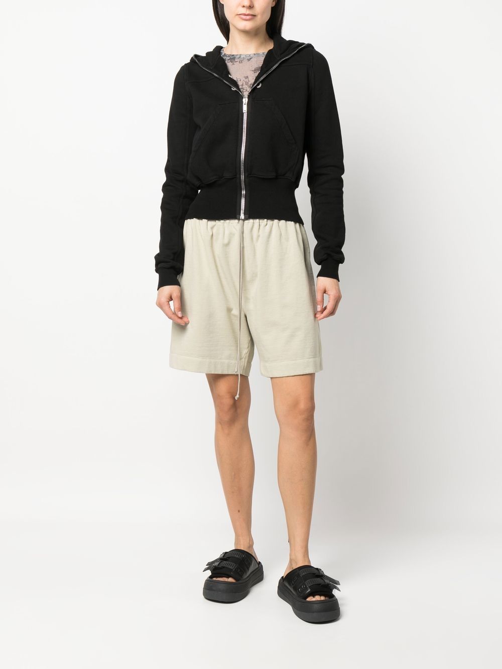 Rick Owens DRKSHDW eyelet-detail zip-up Hoodie - Farfetch