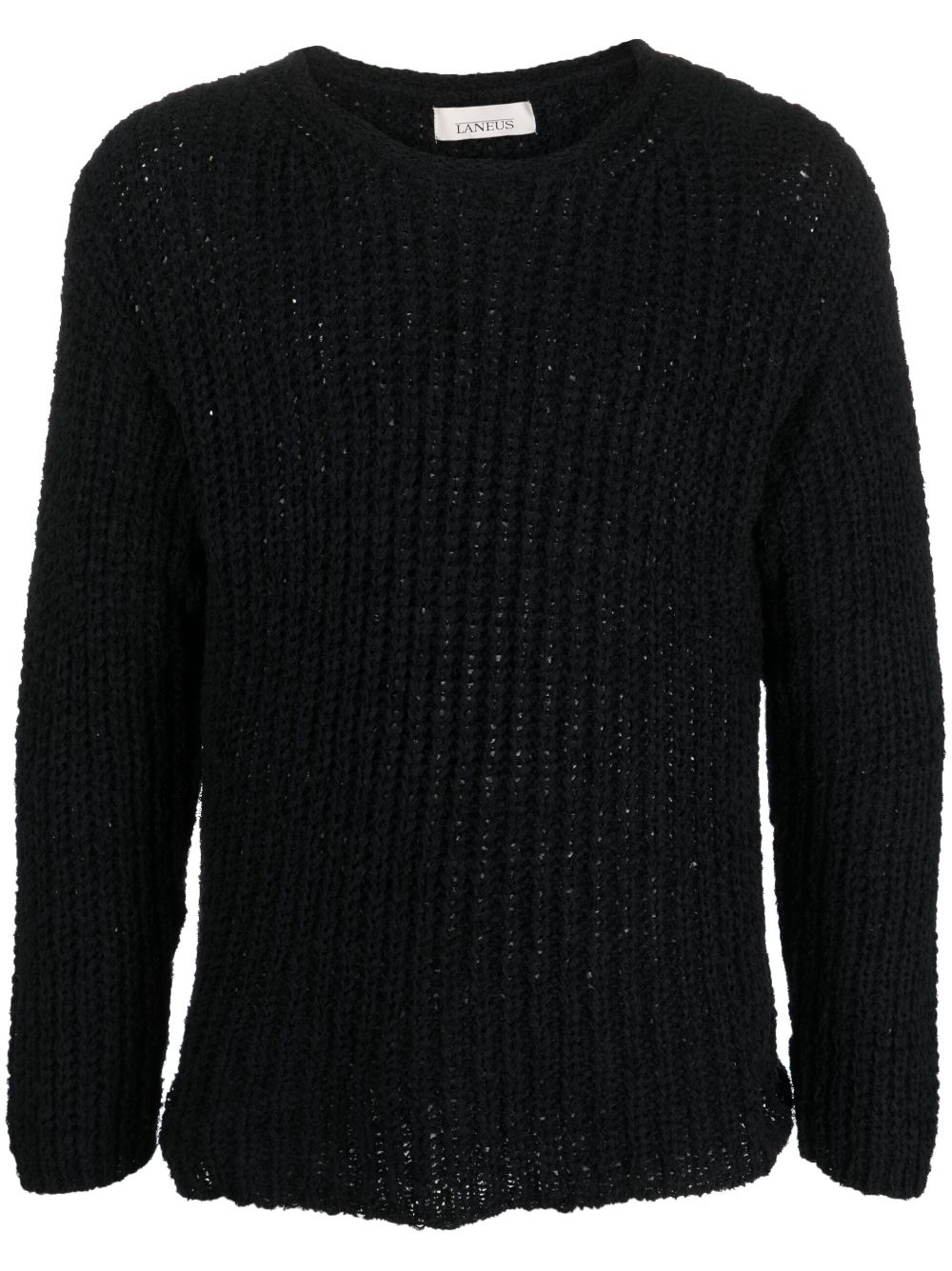 Laneus long-sleeve knitted jumper - Black