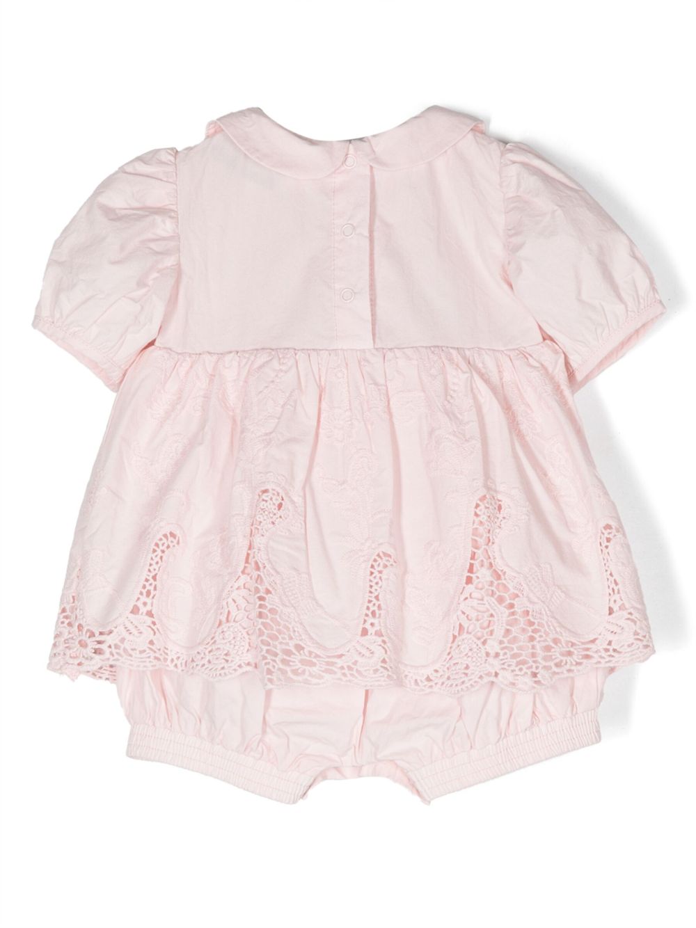 Ermanno Scervino Junior Romper met geborduurd logo - Roze