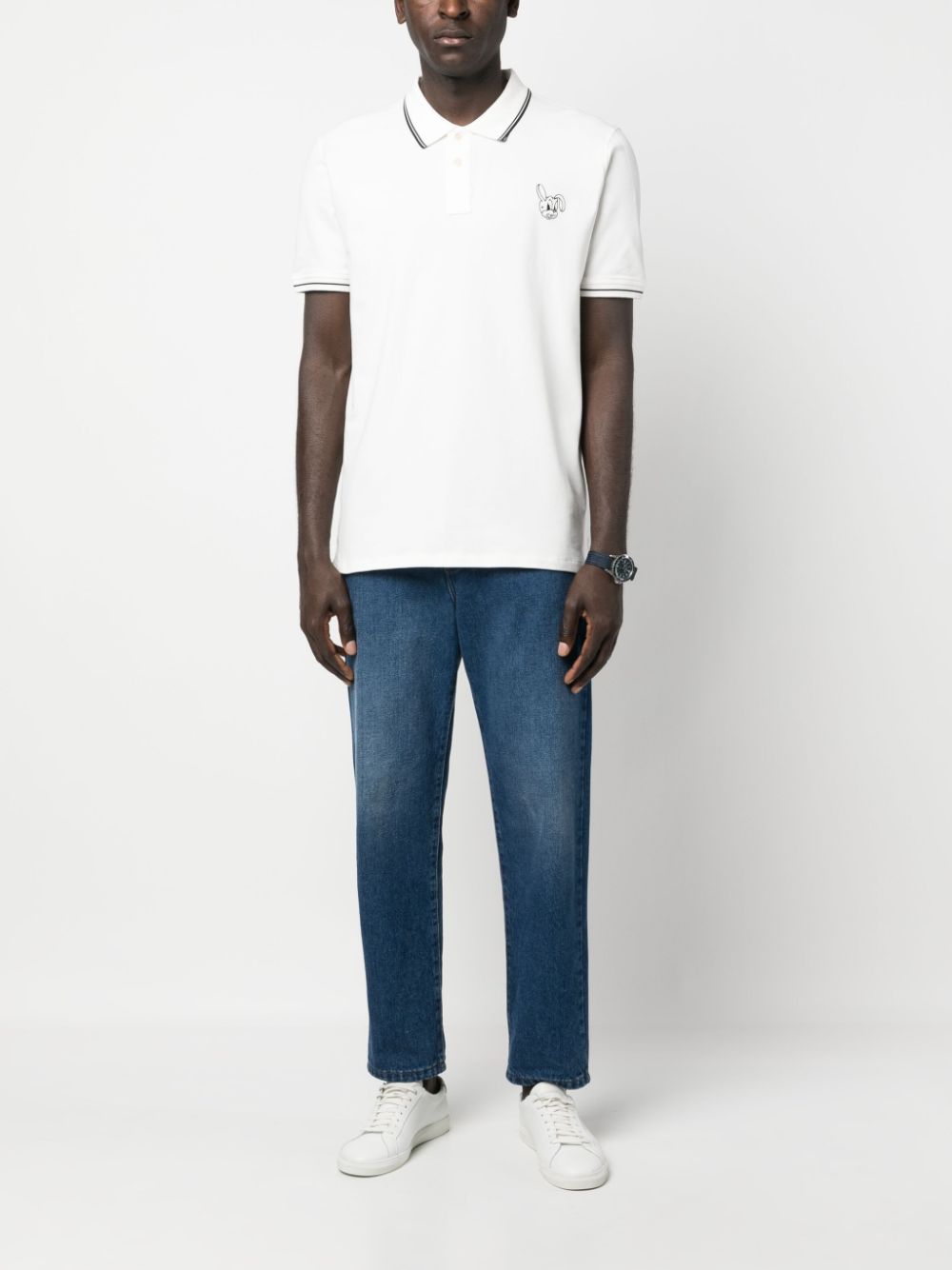 PS Paul Smith Poloshirt met geborduurd logo - Wit