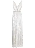 Jenny Packham Amara sequin-embellished sleeveless gown - White