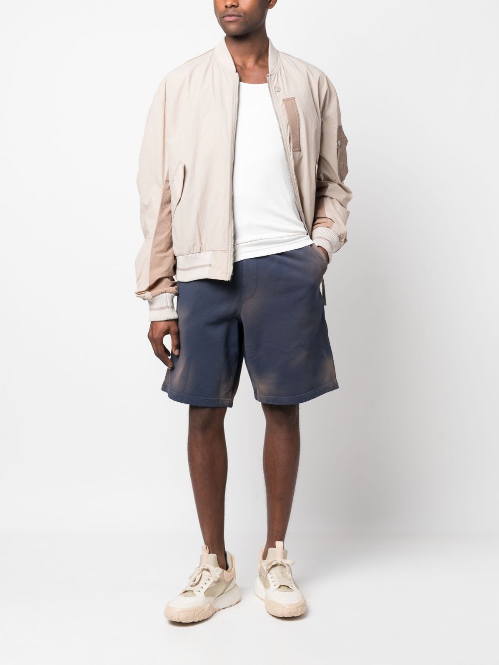 LOEWE garment-dyed Cotton Track Shorts - Farfetch