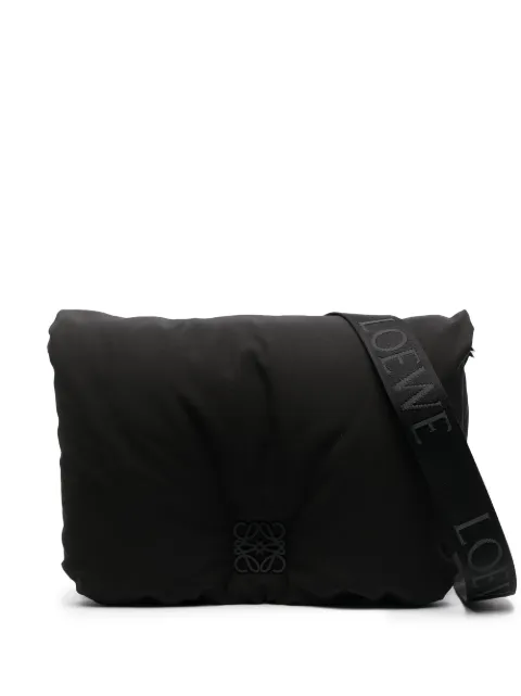 LOEWE bolso de hombro acolchado con placa del logo