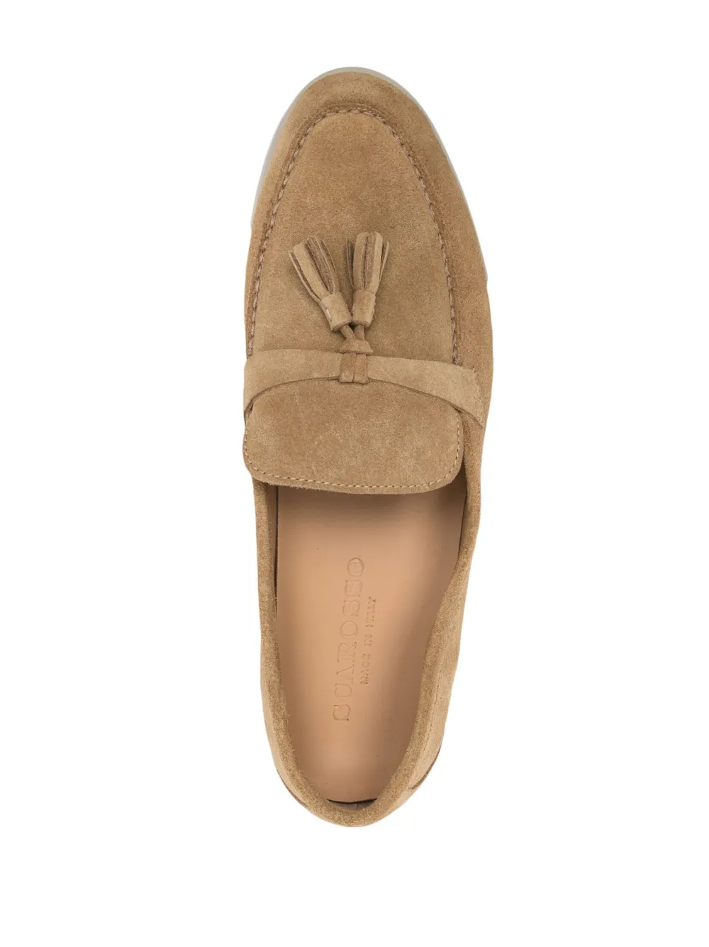 SCAROSSO LEANDRO TASSEL-DETAIL SUEDE LOAFERS
