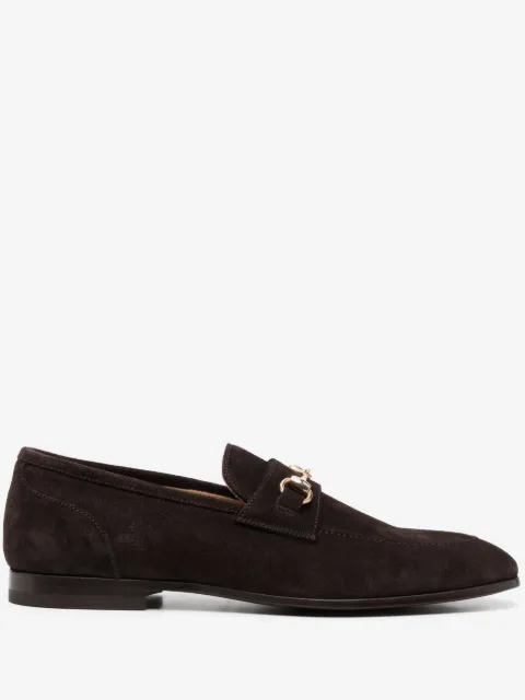 Scarosso buckle-detail suede loafers