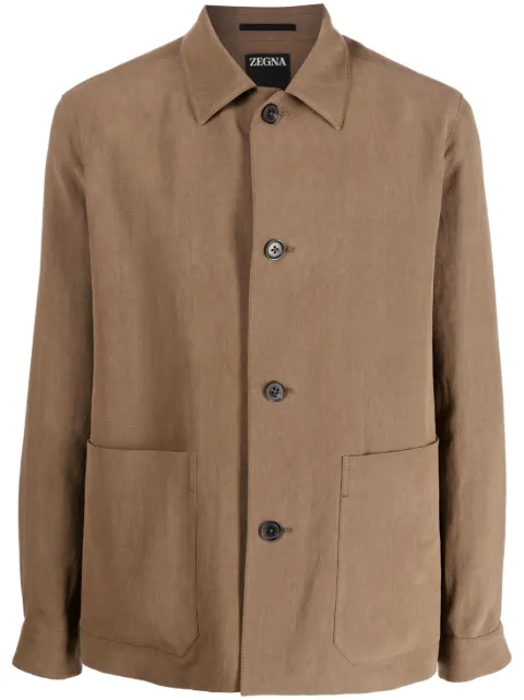 Zegna linen shirt jacket
