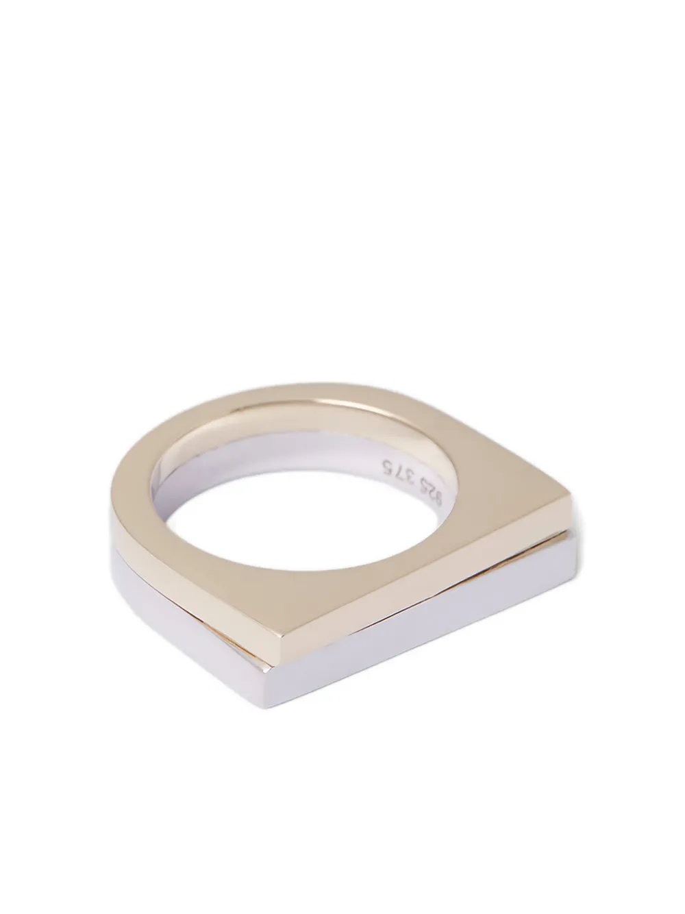 Tom Wood geometric ring (set of two) - Oro