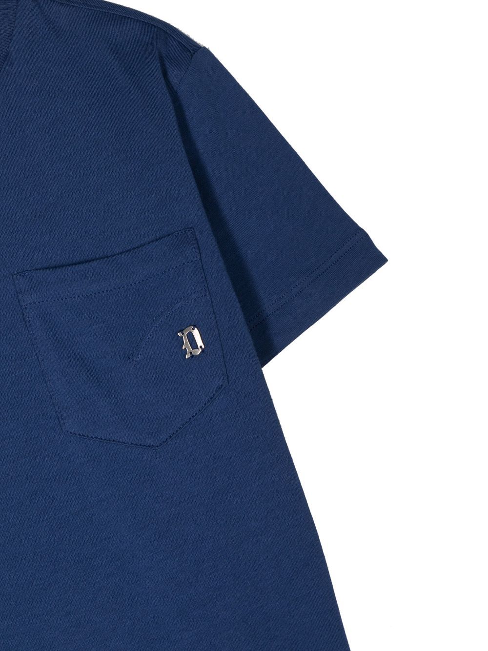 Shop Dondup Logo-plaque Detail T-shirt In Blue