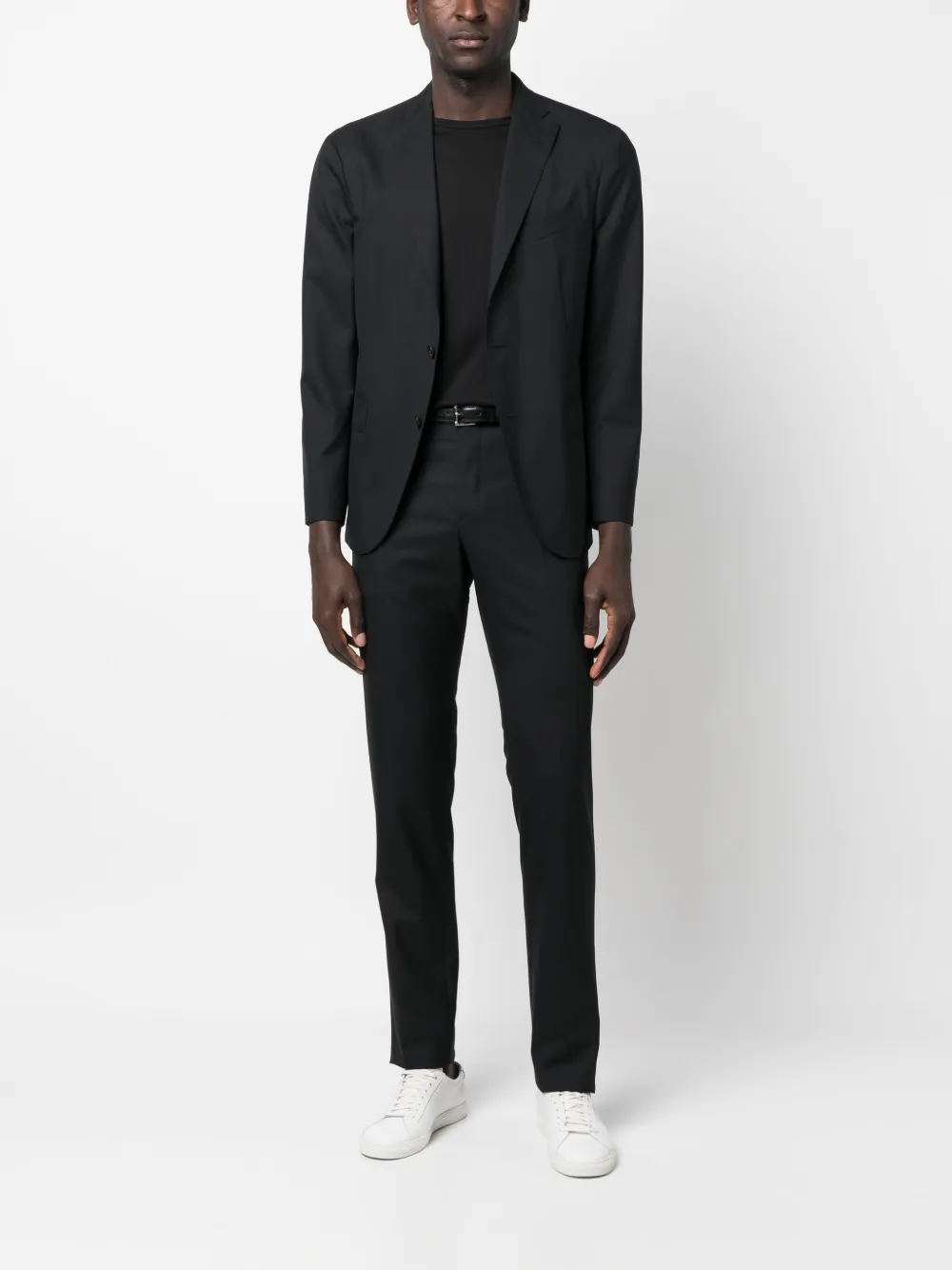 Shop Boglioli Single-breasted Virgin Wool Suit In Black