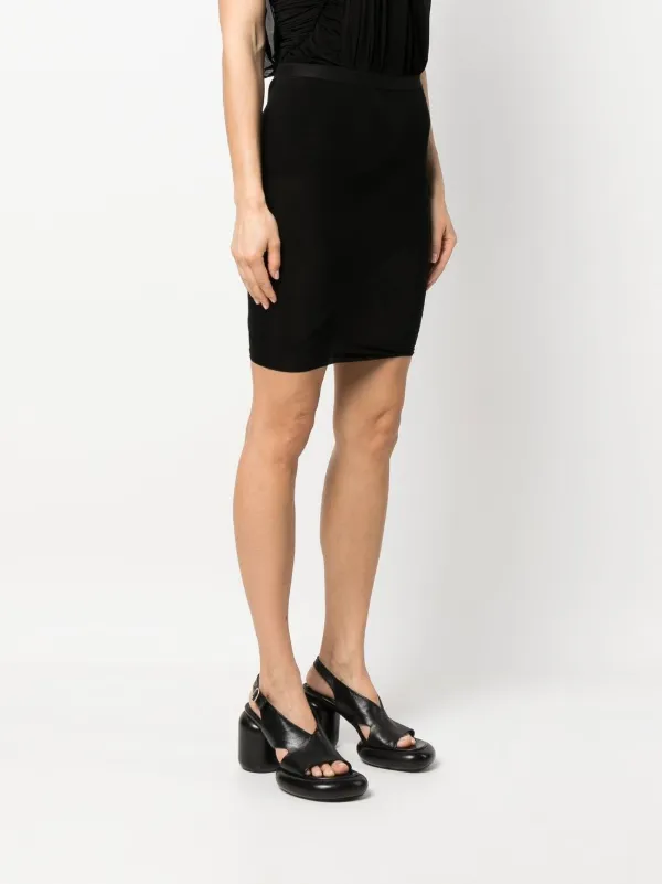 Rick Owens ストレッチ ペンシルスカート | ブラック | FARFETCH JP 