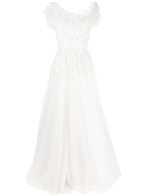 Jenny Packham Angel Eyes flared maxi dress Women