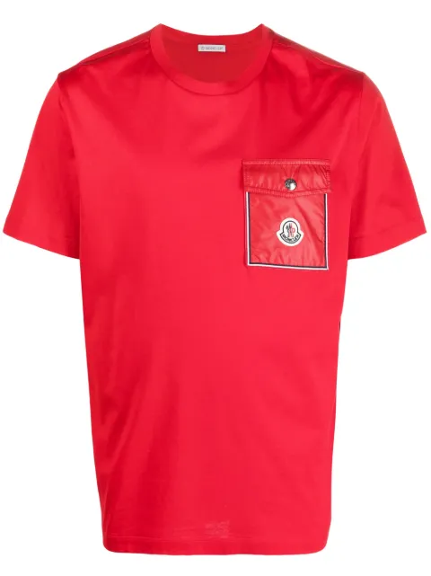 Moncler logo-patch chest-pocket T-shirt