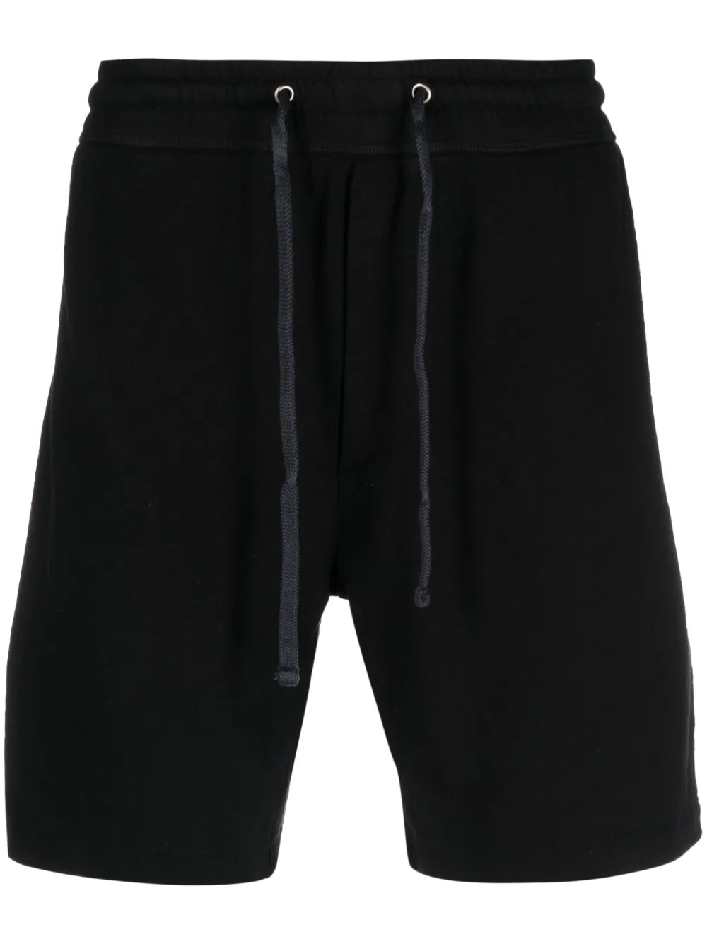 James Perse Drawstring Cotton Shorts In Black