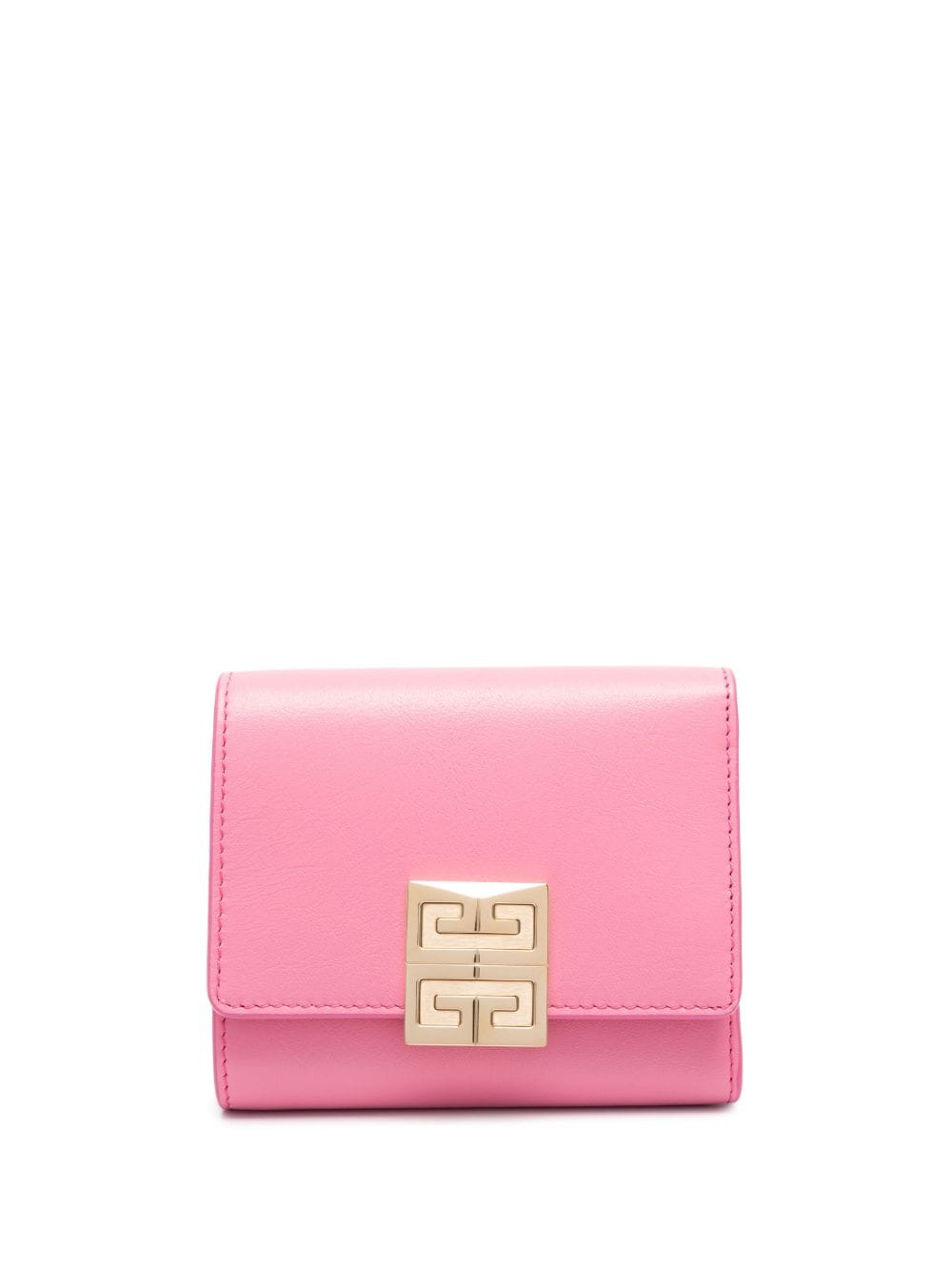 Givenchy 4g-plaque Leather Wallet In Pink