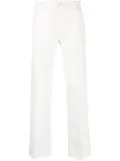 Courrèges bootcut twill tailored trousers - White