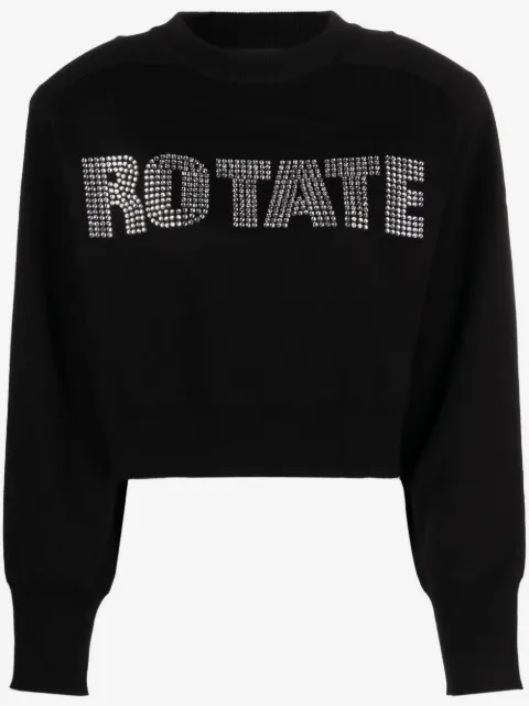 ROTATE BIRGER CHRISTENSEN long sleeves cropped sweatshirt